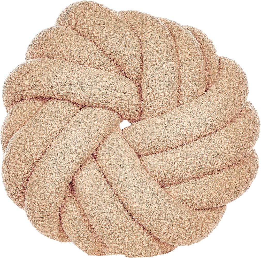 Dekokissen Bouclé Sandbeige AKOLA 31 x 31 cm Bild 1