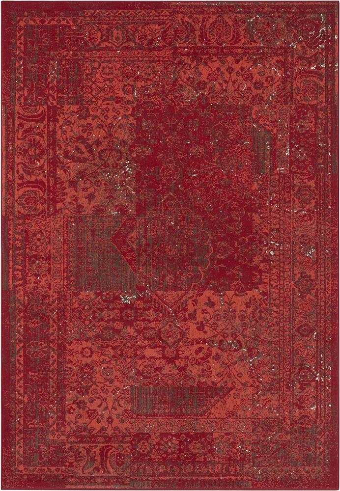 Kurzflor Teppich Plume Rot Braun 80x150 cm Bild 1