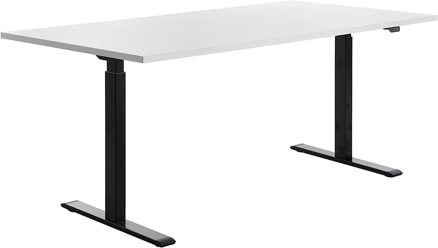 TOPSTAR E-Table Höhenverstellbarer Schreibtisch, Holz, schwarz/Weiss, 180x80 Bild 1