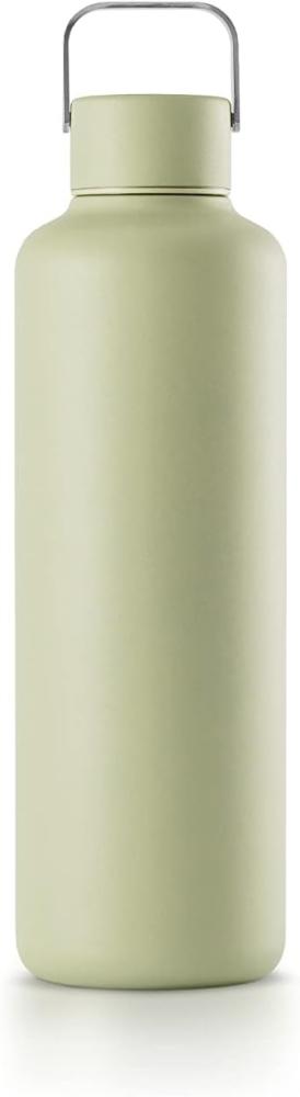 EQUA Timeless Trinkflasche, Edelstahl, 1000ml, BPA-frei, auslaufsicher, haltbar, multifunktional, Matcha Bild 1