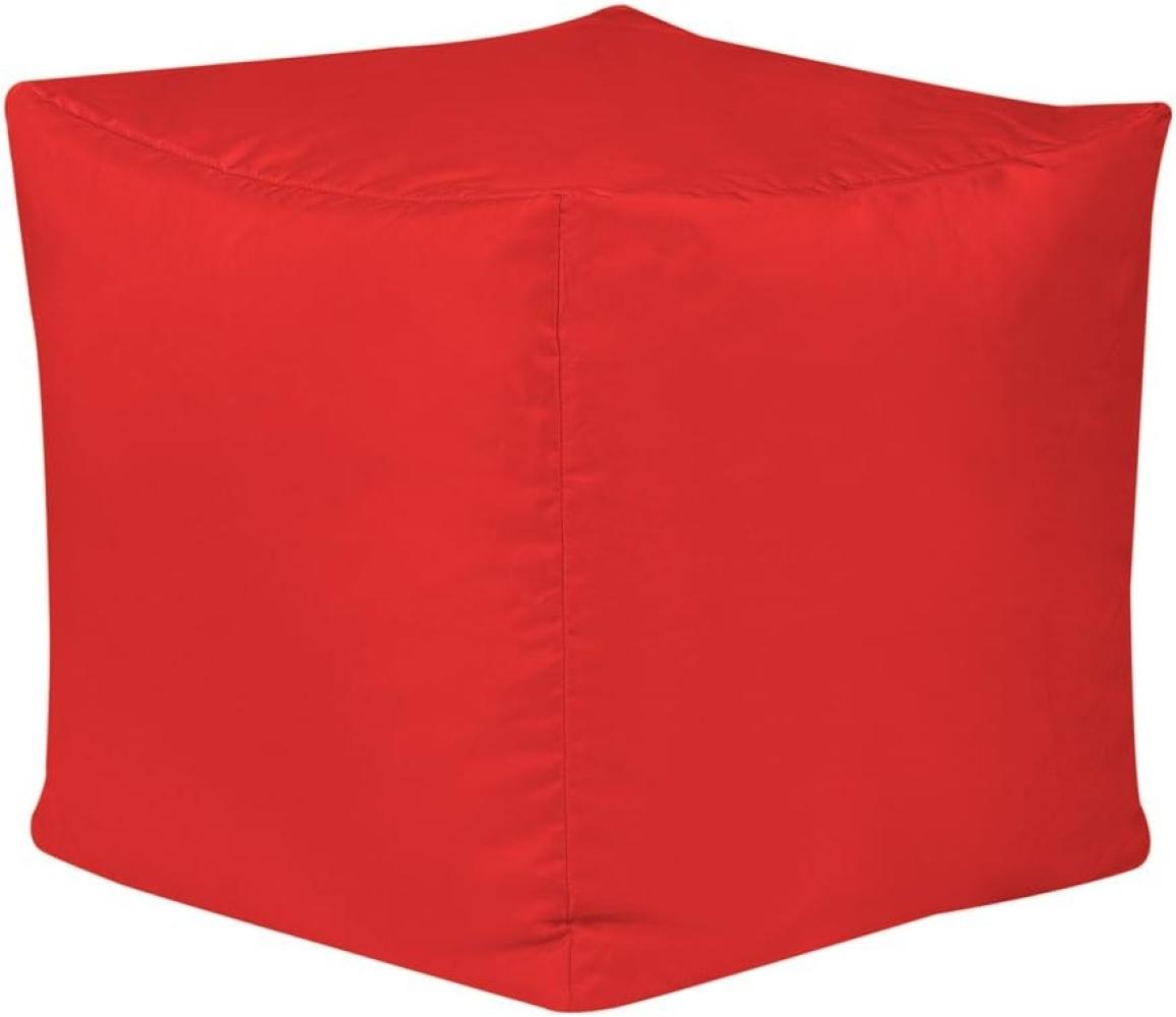 Bean Bag Bazaar Sitzpuff Outdoor „Würfel“, Fußhocker Wasserabweisend, XL Sitzpouf Outdoor, Puff Hocker Groß, Sitzsack Hocker, Sitzkissen Bild 1