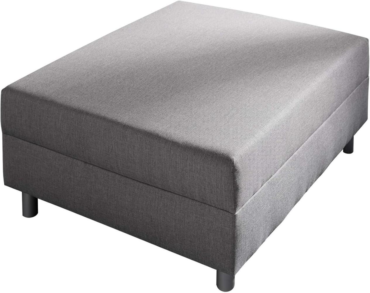 Sofa-Hocker Clovis Grau Modul B98 x T83 Flachgewebe Sitzhocker Bild 1