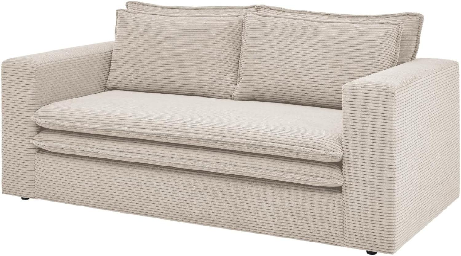 Sofa 2-Sitzer Pesaro in beige Cord 180 cm Bild 1
