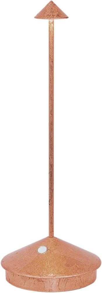Zafferano, Pina Lamp with Copper Leaf, Kabellose wiederaufladbare Tischleuchte mit Touch Control, Verwendbar als Innenleuchte, Dimmer, 2200-3000 K, Höhe 29 cm Bild 1