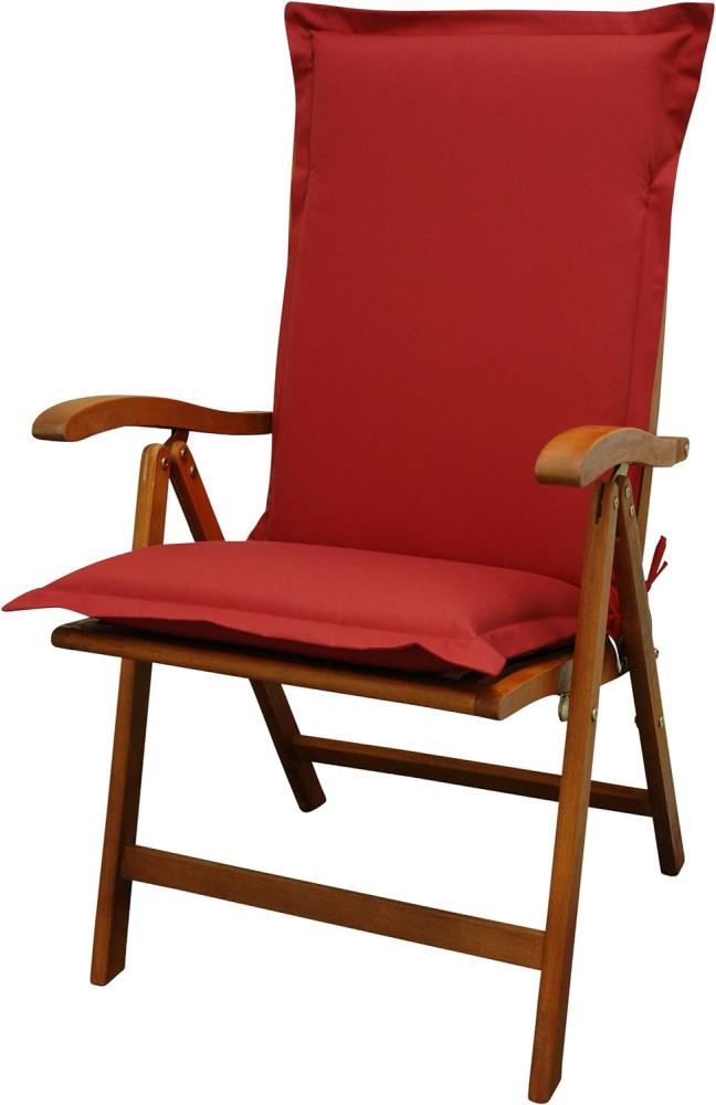 indoba - Sitzauflage Hochlehner Serie Premium - extra dick - Rot Bild 1