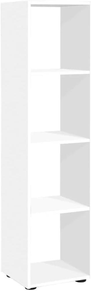 vidaXL FMD Standregal mit 4 Fächern Weiß [428755] Bild 1