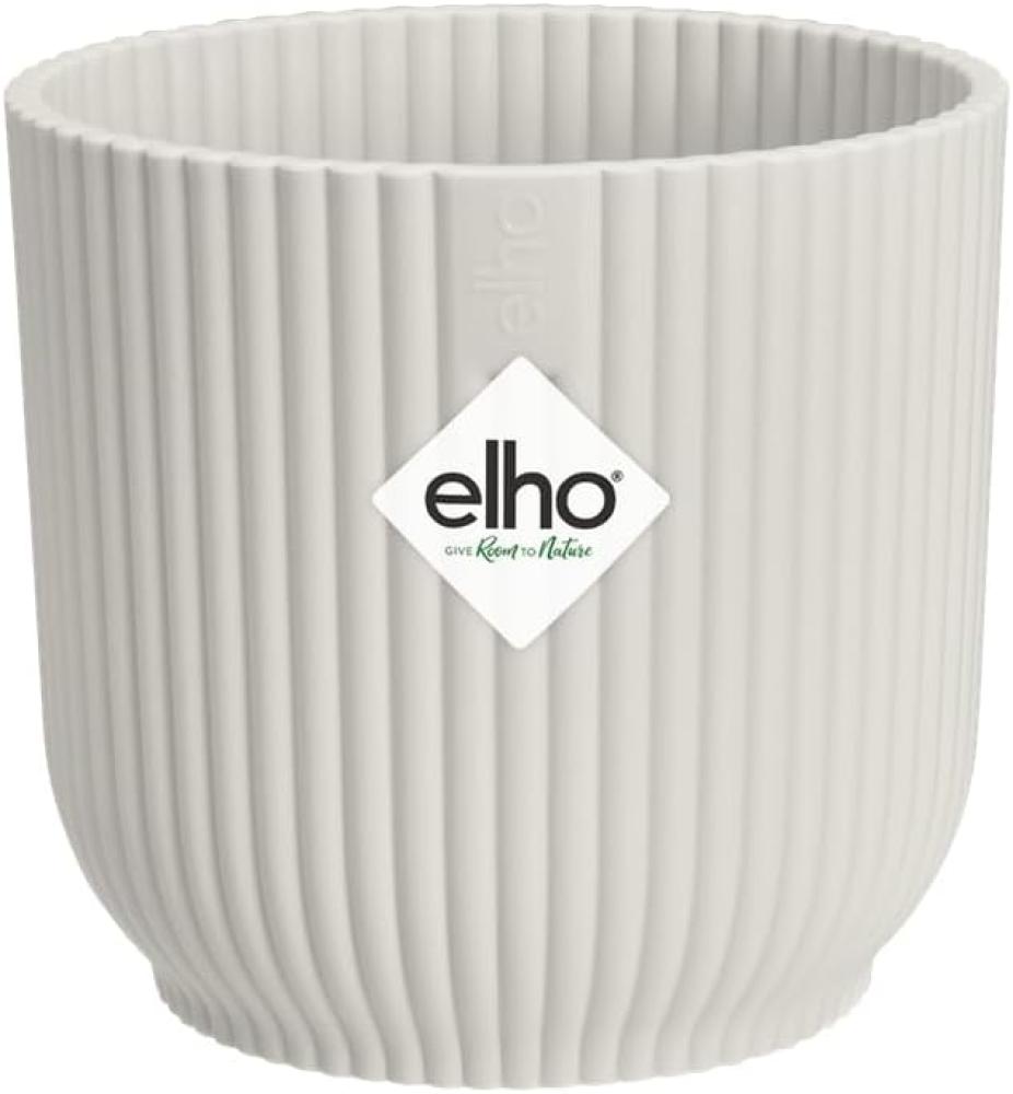 elho Vibes Fold Rund Mini 7 Pflanzentopf - Blumentopf für Innen - 100% recyceltem Plastik - Ø 7. 0 x H 6. 5 cm - Weiß/Seidenweiß Bild 1