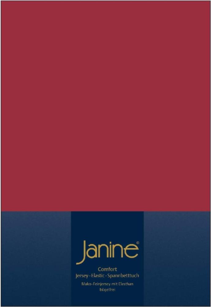 Janine Jersey Elastic Spannbetttuch | 90x190 cm - 100x220 cm | granat Bild 1