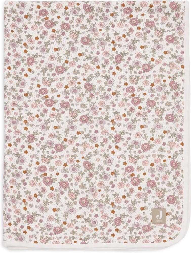 Jollein Babydecke Retro Flowers - 75x100cm - 100% Baumwolle - Für Babywiege - Musselindecke - 0. 5 TOG - OEKO-TEX Zertifiziert Bild 1