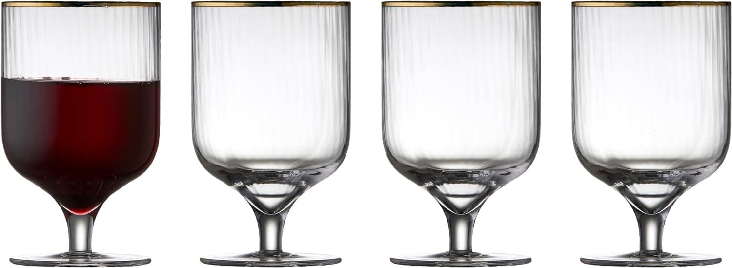 Lyngby Glas Weinglas Palermo Gold 4er Set, Glas mit Goldkante, Klar, 300 ml, 12058 Bild 1