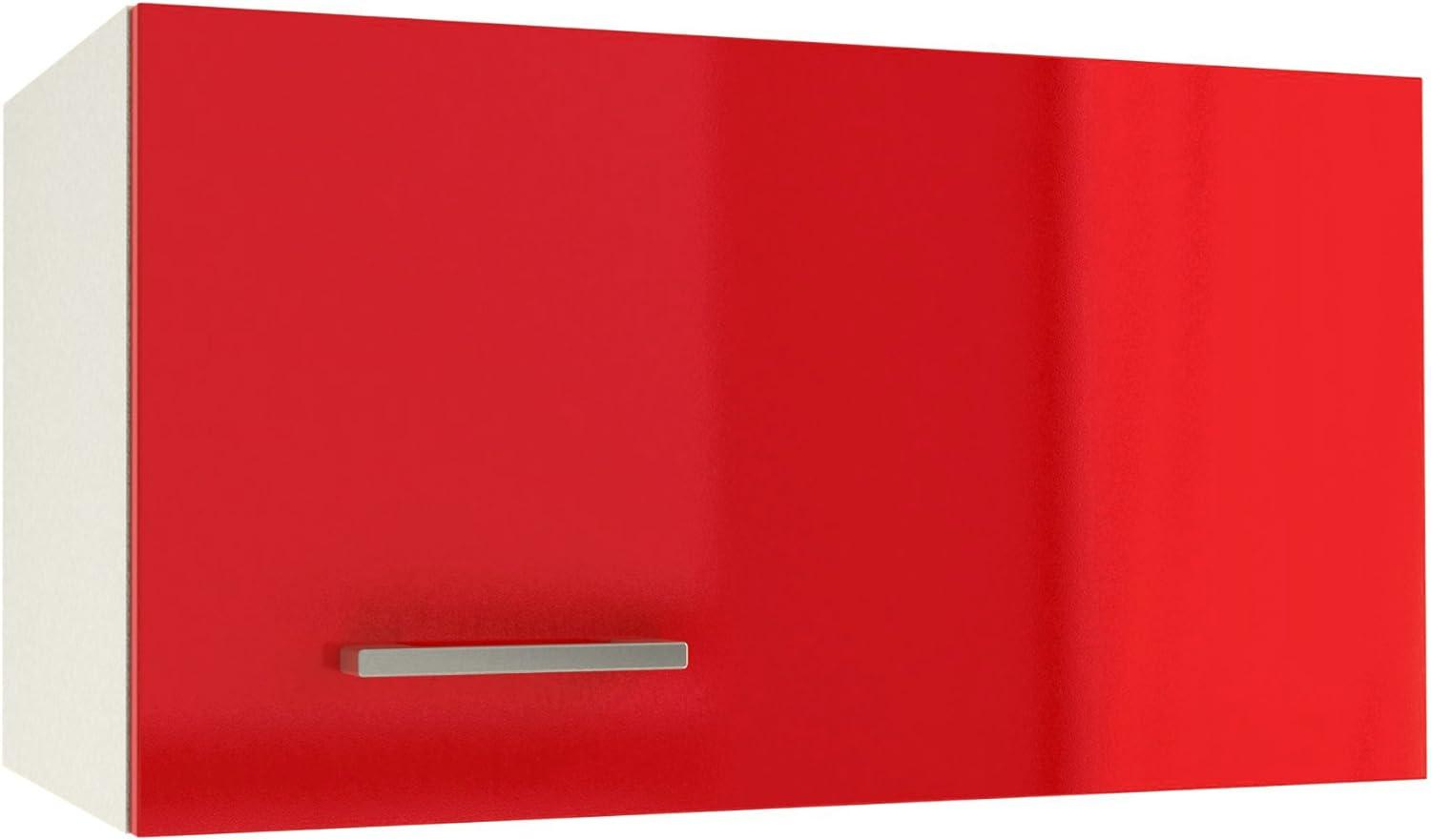 Berlioz Creations PRIMA PG6SHR Hängeschrank für Küche mit Dunstabzugshaube, 1 Dekortür in glänzendem Rot, 60 x 33,3 x 35 cm, 100 Prozent französische Herstellung Bild 1
