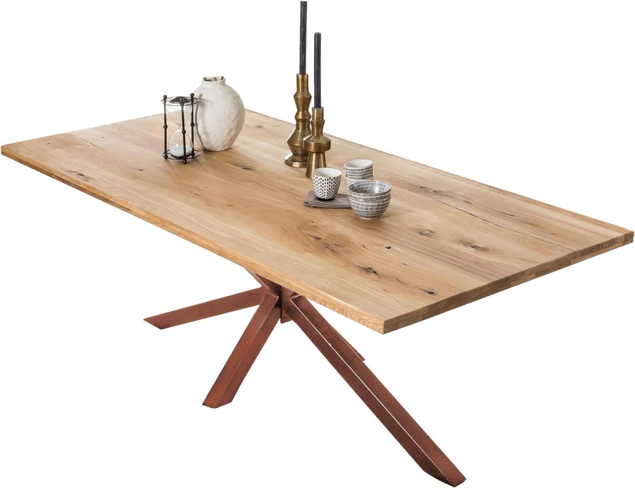 Tisch 180x100cm Wildeiche Metall Esstisch Speisetisch Küchentisch Esszimmer Bild 1
