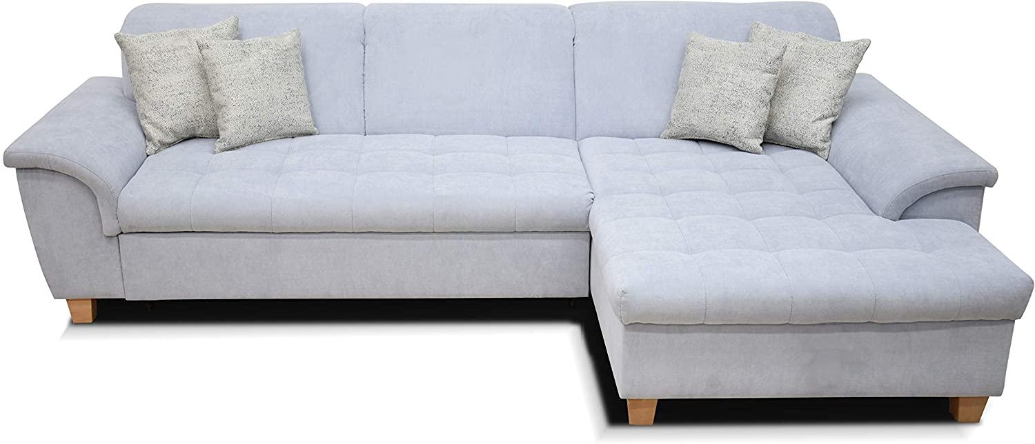 DOMO Ecksofa Franzi / Couch in L-Form Sofa Polsterecke / 279 x 162 x 81 cm / Eckcouch in pastelblau (blau) Bild 1