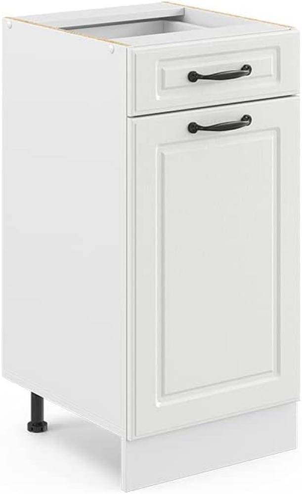 Vicco Küchenunterschrank R-Line, Weiß Landhaus/Weiß, 40 cm, AP Anthrazit Bild 1