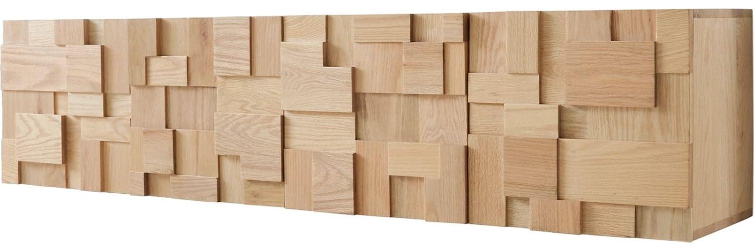 Lowboard Puzzle 175 cm Eiche Natur schwebend Bild 1