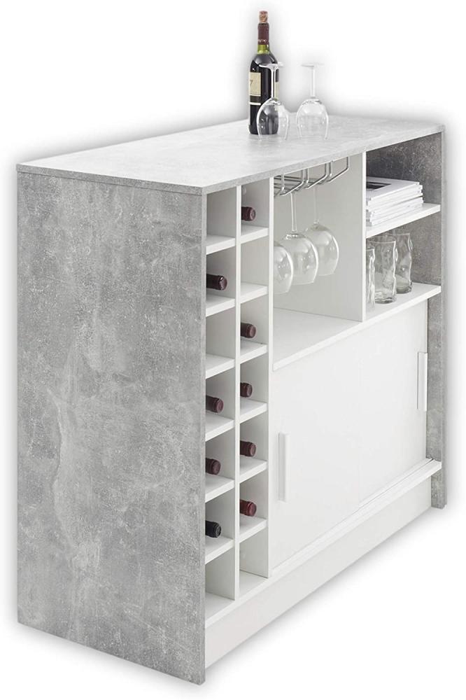 'PLANTER' Beton grau/Weiß Stehtisch ca. 110 x 110 x 48 cm Bild 1