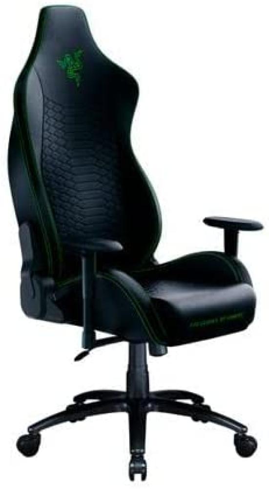 Razer Iskur X - Ergonomischer Gaming Stuhl (Schreibtischstuhl / Bürostuhl, Ergonomisches Design, Mehrlagiges Kunstleder, Polster aus hoch verdichtetem Schaumstoff) Schwarz - Grün Bild 1