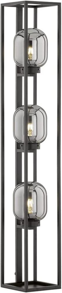 LED Stehlampe 3flammig mit Rauchglas Glaskugeln - Höhe 130cm Bild 1