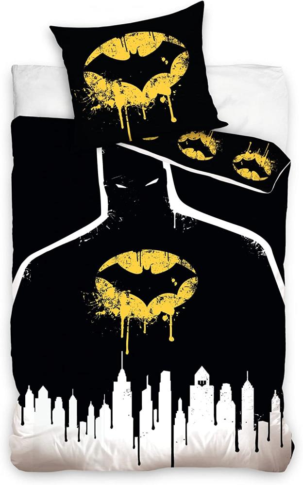 bettbezug Batman 200 x 140 cm Baumwolle schwarz Bild 1
