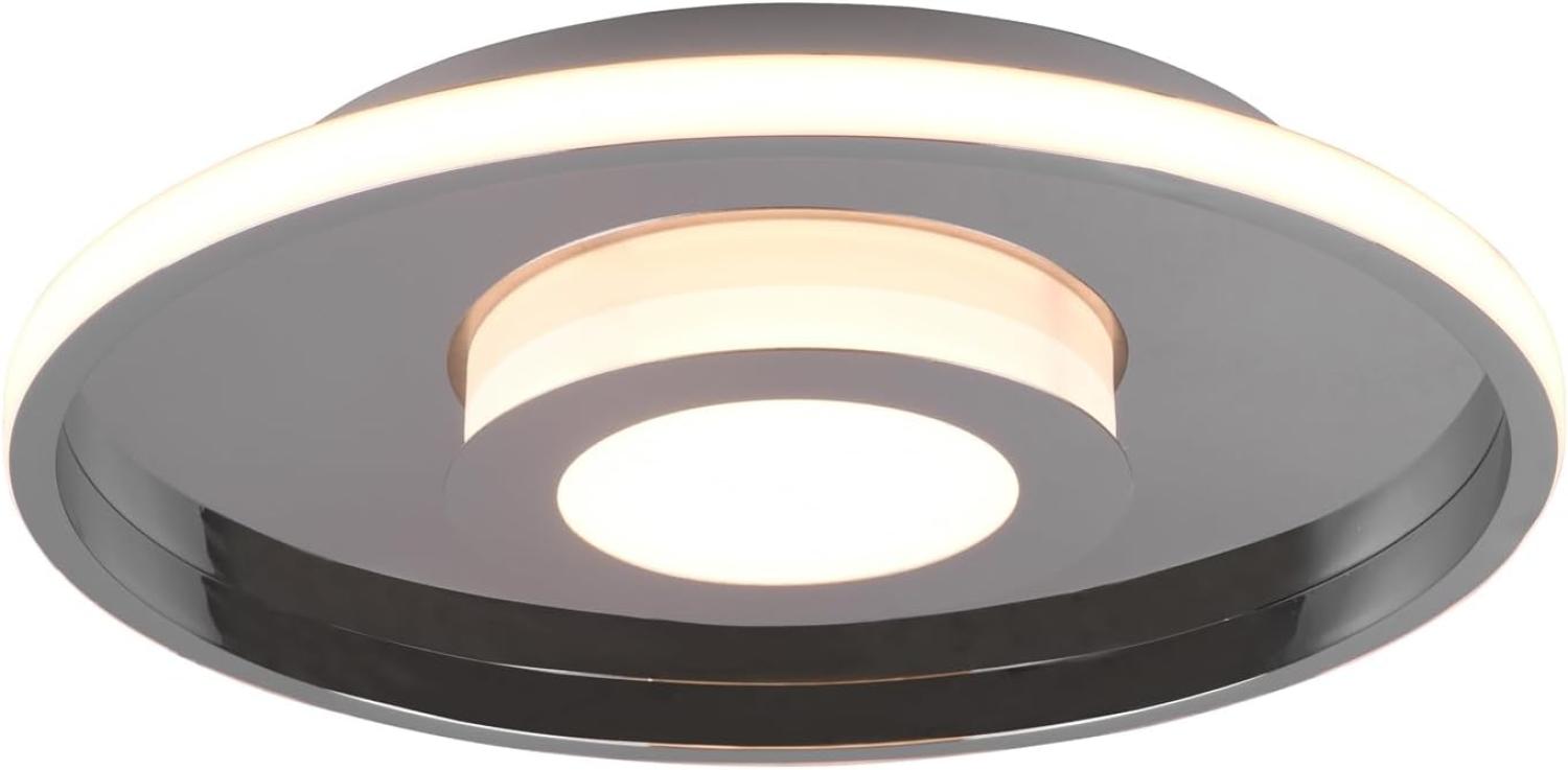 LED Deckenleuchte ASCARI, rund, Silber Chrom, Ø 40cm, dimmbar, IP44 Bild 1