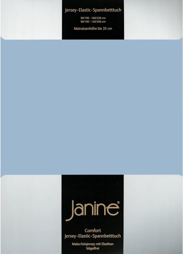 Janine Spannbetttuch ELASTIC-JERSEY Elastic-Jersey perlblau 5002-32 200x200 Bild 1