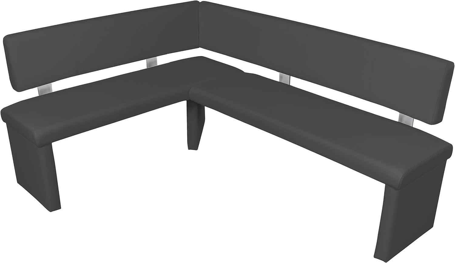 byLIVING Cardy Moderne Eckbank, Langer Schenkel rechts, Kunstleder, schwarz, 149 x 194, H 83 cm Bild 1