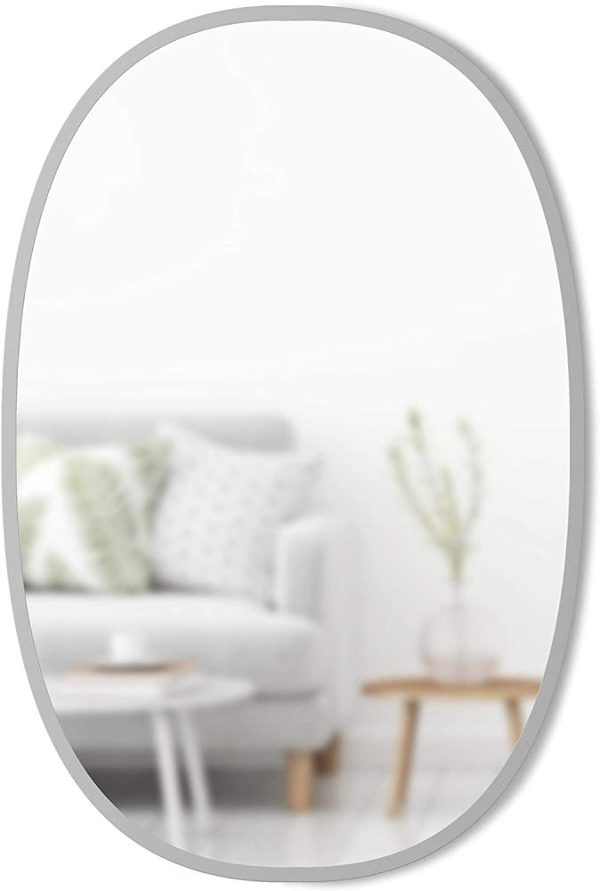Umbra Hub Wandspiegel, Spiegel, Kosmetikspiegel, Schminkspiegel, Glas / Gummi, Grau, 61 cm, 1006044-918 Bild 1
