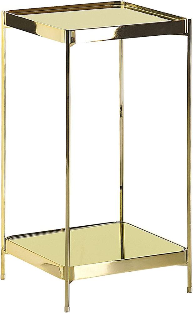 Beistelltisch Glas gold quadratisch 29 x 29 cm ALSEA groß Bild 1