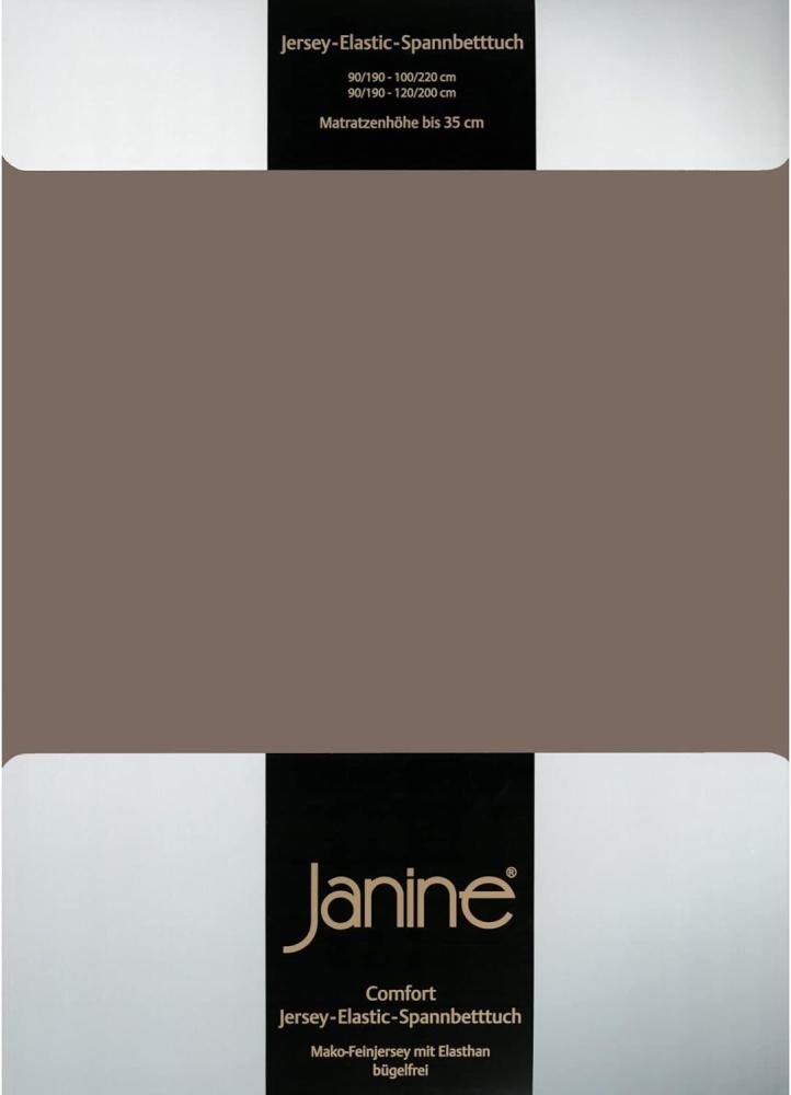 Janine Jersey Elastic Spannbetttuch|140x200 cm - 160x220 cm| capuccino Bild 1