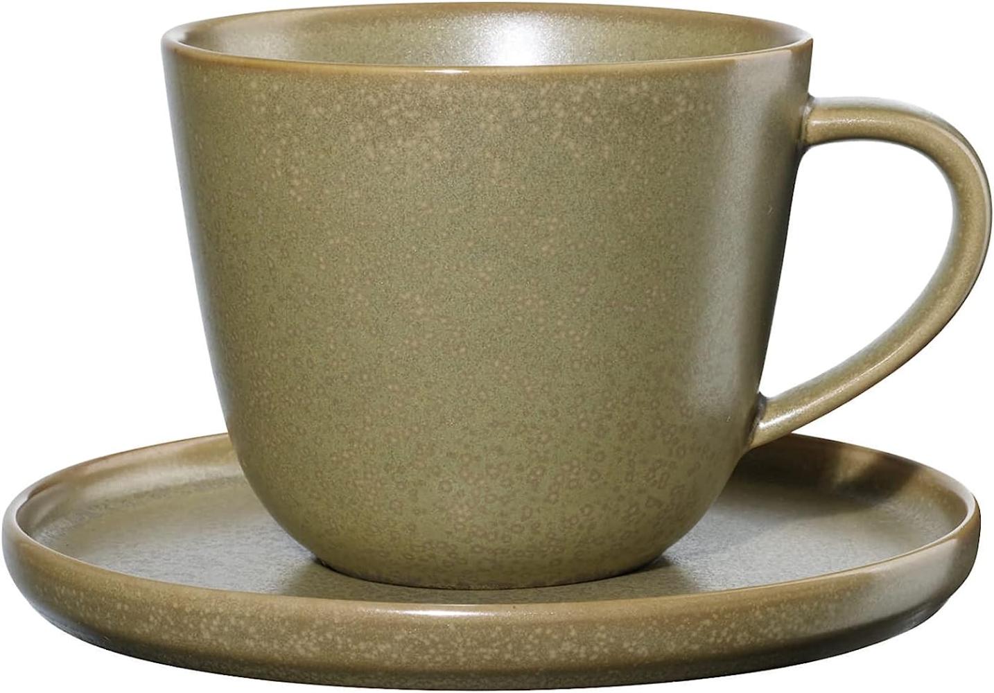 ASA Selection coppa miso Kaffeetasse mit Unterer, Kaffeebecher, Teetasse, Kaffee Tasse, Tee, Porzellan, Gelb, 250 ml, 19020194 Bild 1