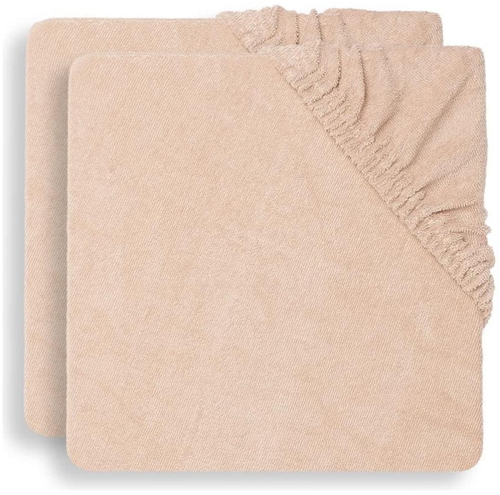 Jollein Wickelauflagenbezug - Pale Pink - 2er Pack - 50x70cm - Baumwollfrottee - Bezug Wickelauflage - Rosa Bild 1