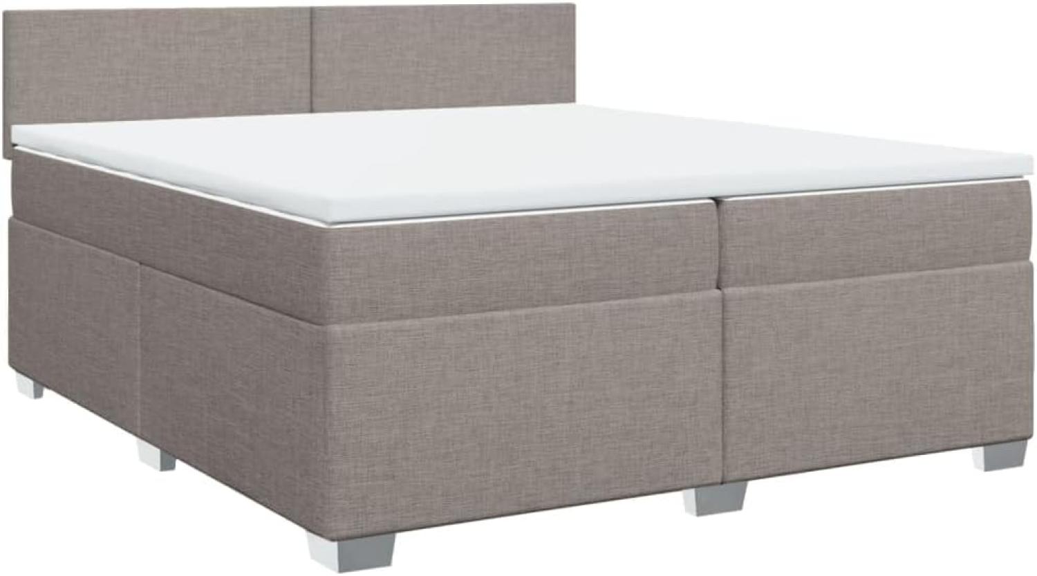 Boxspringbett mit Matratze Taupe 200x200 cm Stoff 3288292 Bild 1