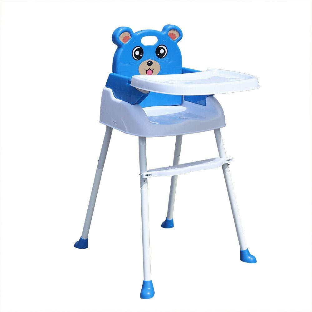 4 IN 1Kinder Kinderhochstuhl Hochstuhl Treppenhochstuhl Babystuhl Kleinkind Tisch Sitz,verstellbar (Blau) Bild 1