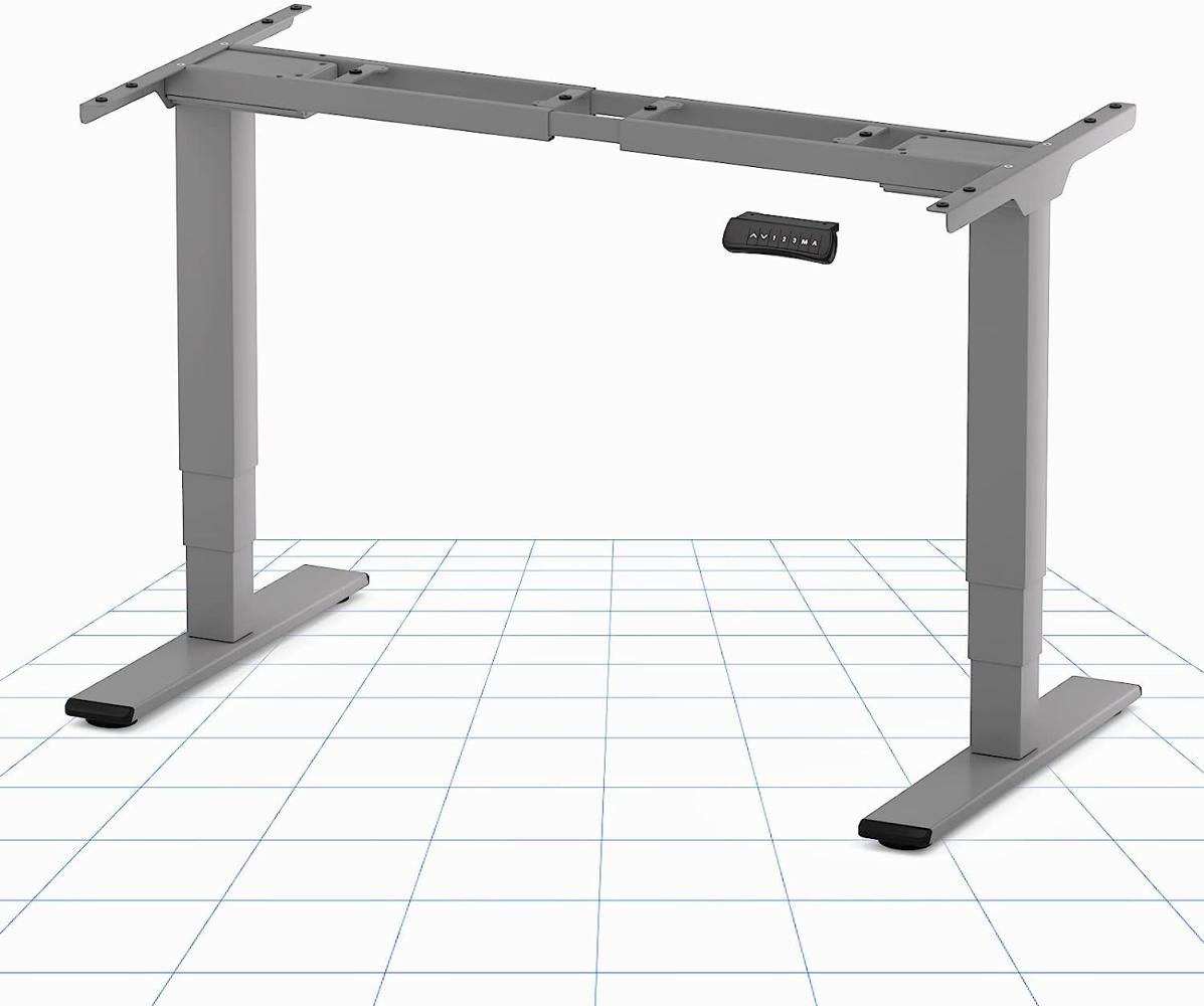 Flexispot EC5S Höhenverstellbarer Schreibtisch Elektrisch höhenverstellbares Tischgestell, 3-Fach-Teleskop, passt für alle gängigen Tischplatten. Mit Memory-Steuerung und Softstart/-Stop (Grau) Bild 1
