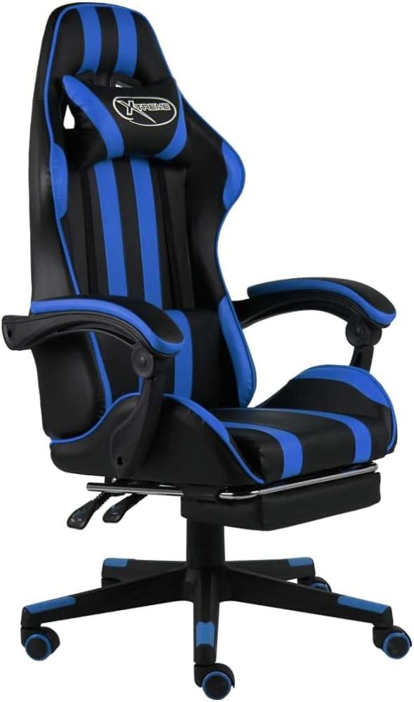 vidaXL Gaming-Stuhl mit Fußstütze Schwarz und Rot Kunstleder [20527] Bild 1