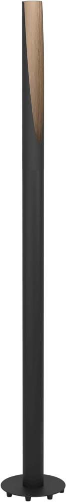 Eglo 900877 Stehleuchte BARBOTTO Stahl, Holz schwarz, braun GU10 1X4,5W H:136. 5cm Ø6cm mit Fußtrittschalter Bild 1