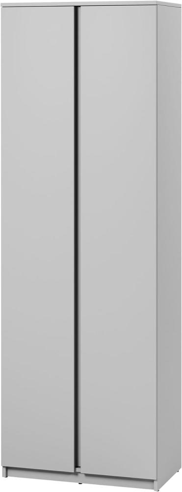 Kleiderschrank Simply SM01 mit zwei Drehtüren, mit Kleiderstange (Farbe: Grau) Bild 1