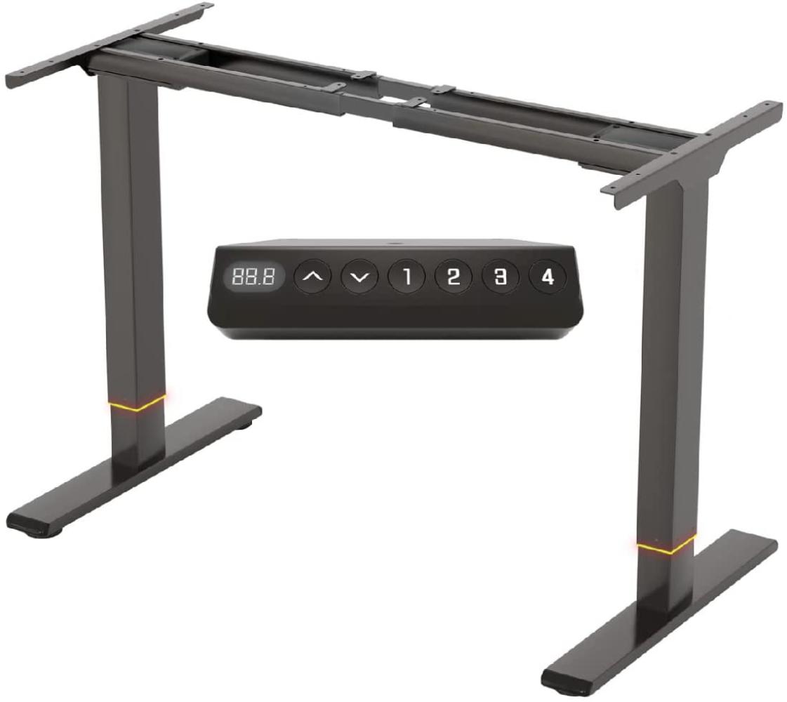 Flexispot ED2B Höhenverstellbarer Schreibtisch Elektrisch höhenverstellbares Tischgestell, passt für alle gängigen Tischplatten. Mit Memory-Steuerung und Softstart/-Stop, Schwarz Bild 1