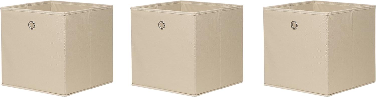 Faltbox FLORI 1 Korb Regal Aufbewahrungsbox Box in beige Bild 1