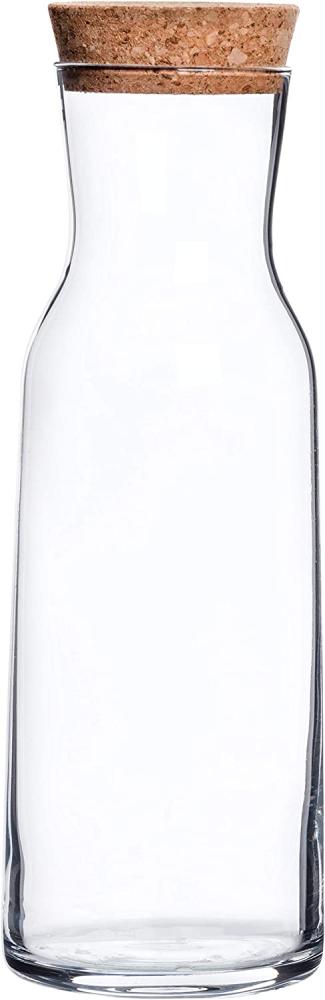 Bormioli Karaffe Aus Glas mit Deckel Aus Kork Füllmenge 1,1 L Stilvolles Servieren Von Nahezu Allen KaLitergetränken Gastronomiequalität Bild 1