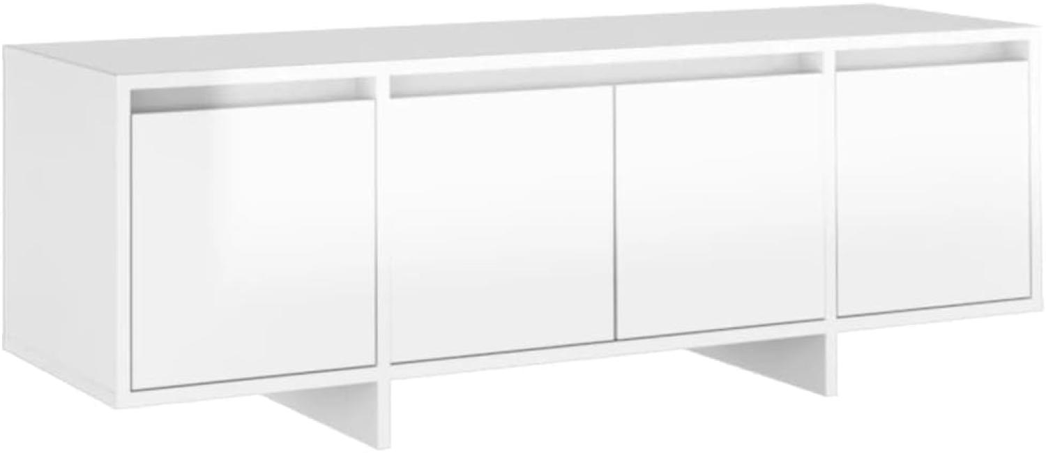 TV-Schrank Hochglanz-Weiß 120x30x40,5 cm Holzwerkstoff Bild 1