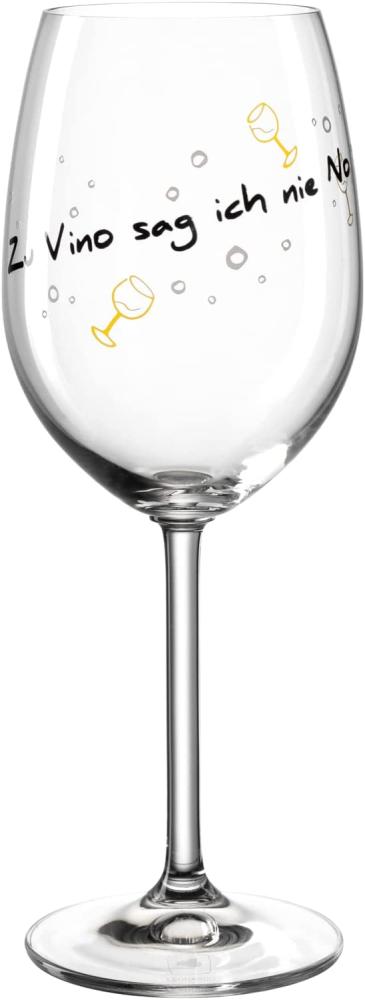 Leonardo Weinglas Presente Zu Vino sag ich nie No, Motivglas, Wein Glas, Kristallglas, 460 ml, 044515 Bild 1