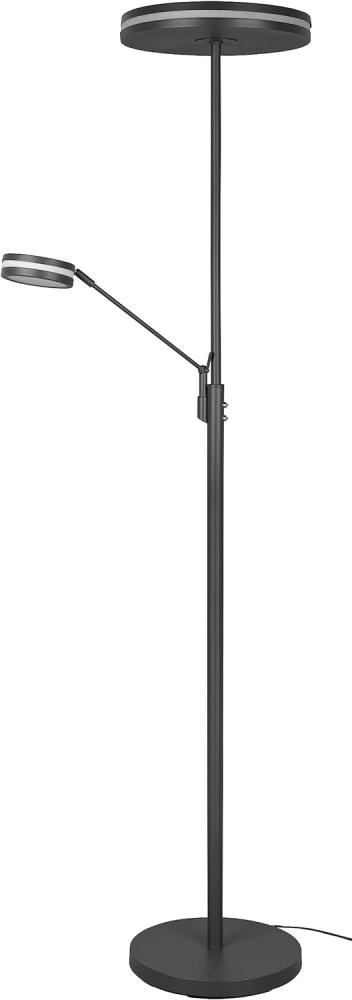 Großer LED Deckenfluter FRANKLIN mit Lesearm, Höhe 181cm, Anthrazit Bild 1