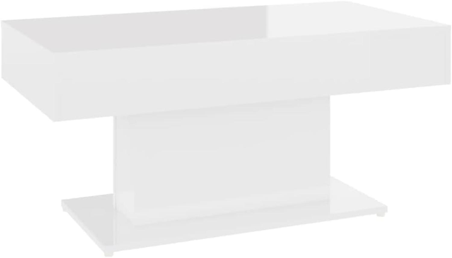 Couchtisch Hochglanz-Weiß 96x50x45 cm Holzwerkstoff Bild 1
