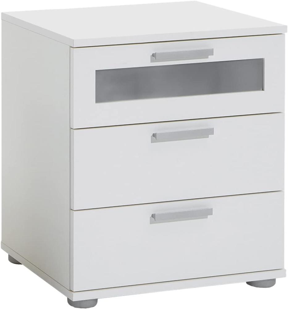 FMD furniture Nachttisch, Spanplatte, Weiß, ca. 45x53,5x38 cm Bild 1