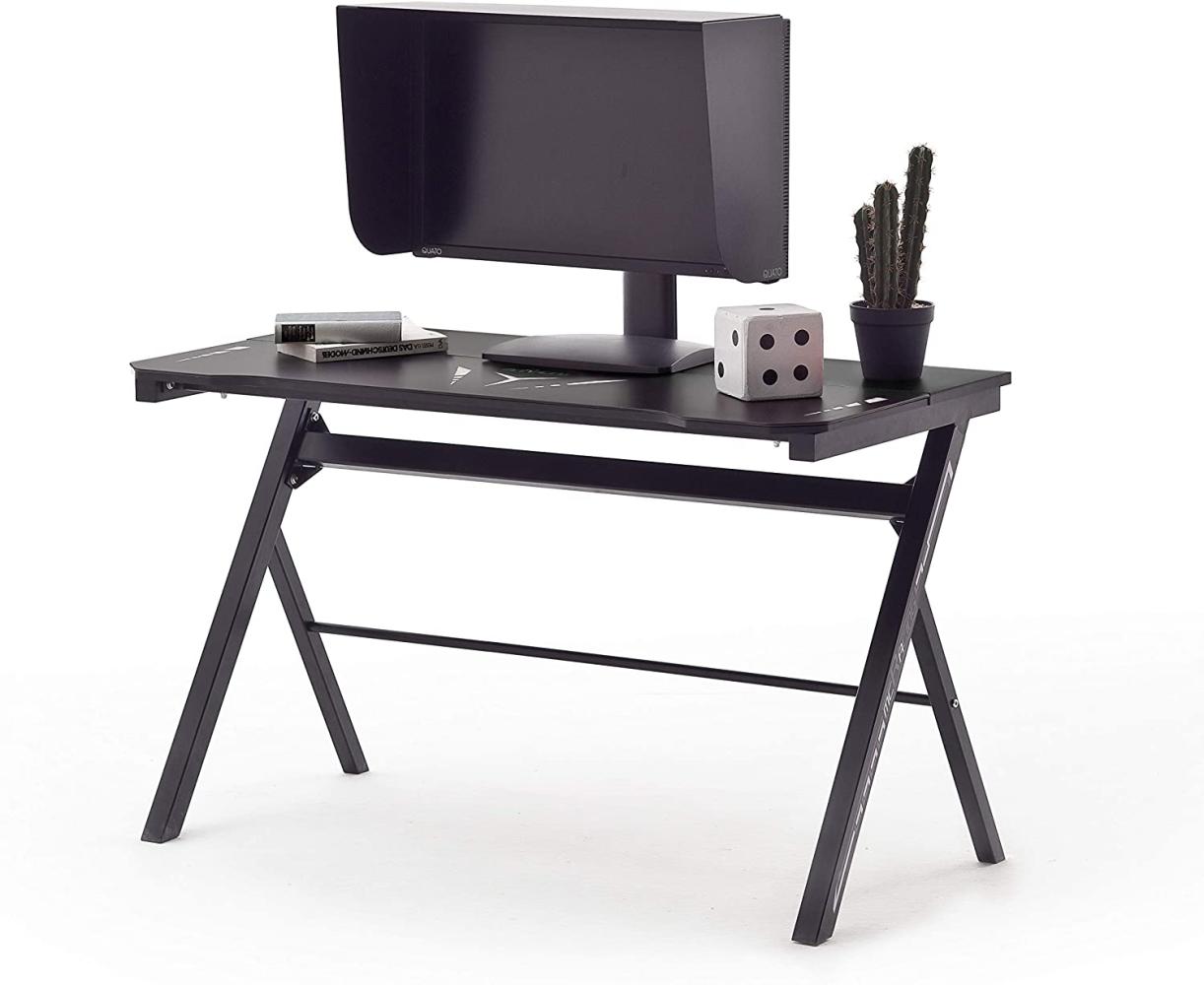 'mcRacing' Schreibtisch mit LED, Y-Gestell, schwarz, 120 x 73 x 60 cm Bild 1