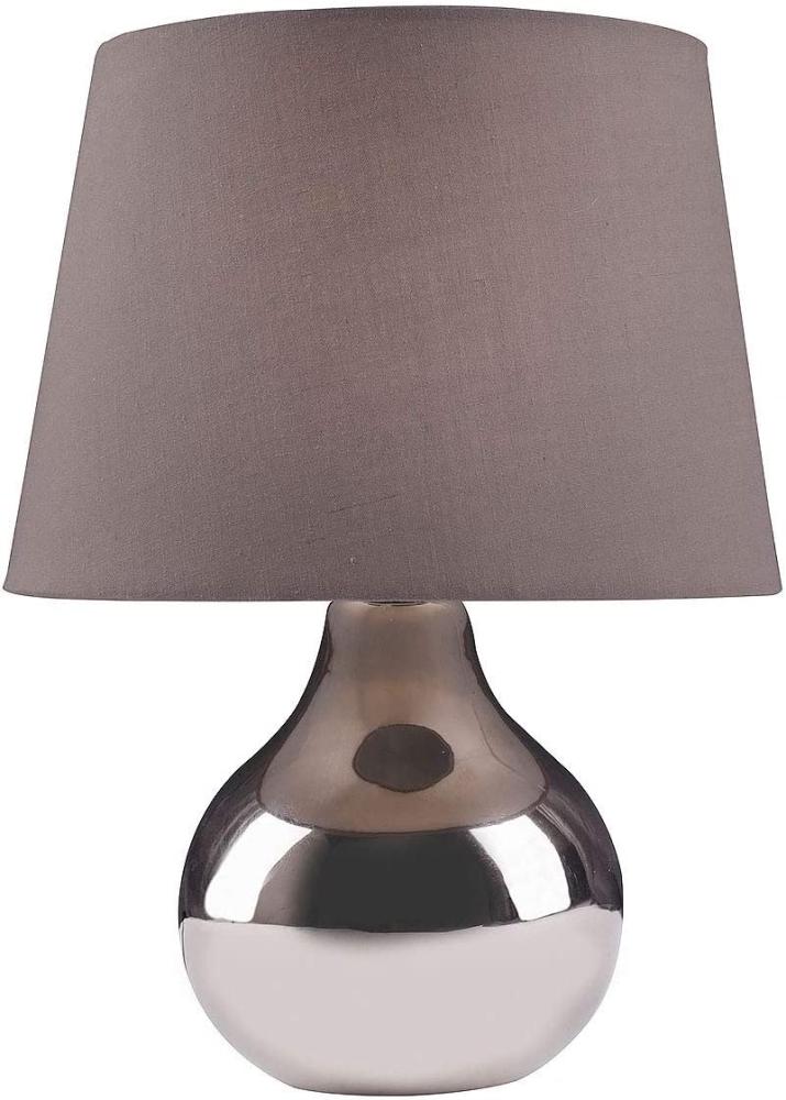 Nino Leuchten Tischlampe, Wohnzimmer, Tischleuchte, Schlafzimmer, E14, grau Bild 1