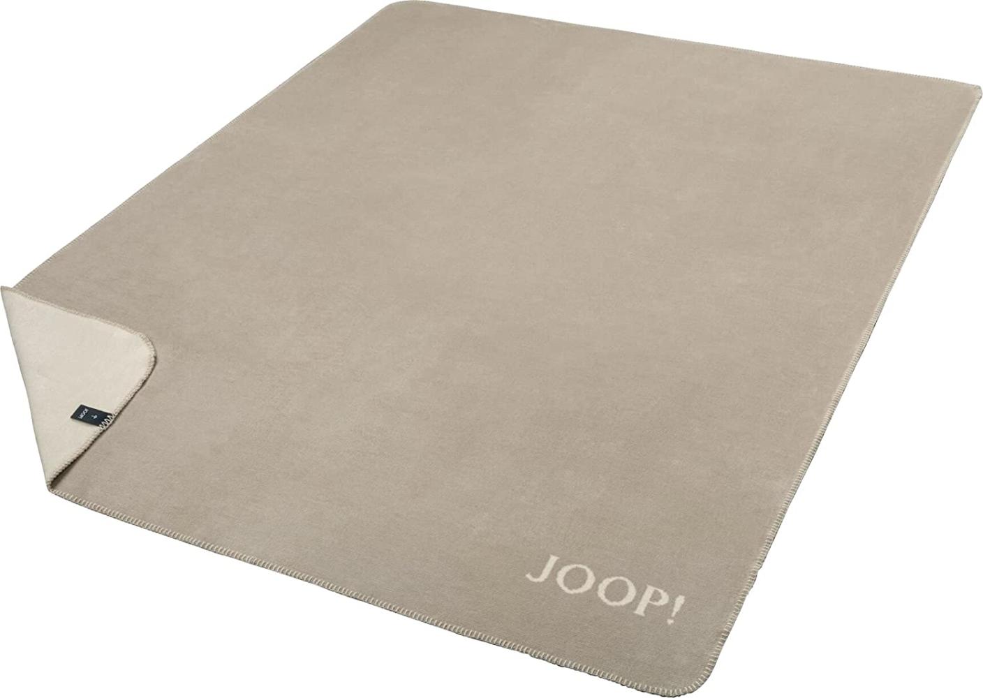 JOOP! Plaid / Decke MELANGE Doubleface Stein-Natur 150 x 200 cm Bild 1