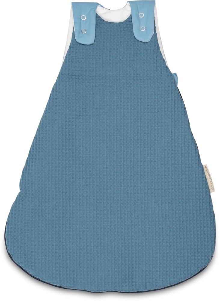 ULLENBOOM Schlafsack Baby 0 bis 3 Monate, 56/62, Waffelpiqué Blau (Made in EU) - Baby Schlafsack Neugeboren - Ganzjährig für Frühling, Herbst und Winter, Babyschlafsack mit 2,5 TOG Bild 1