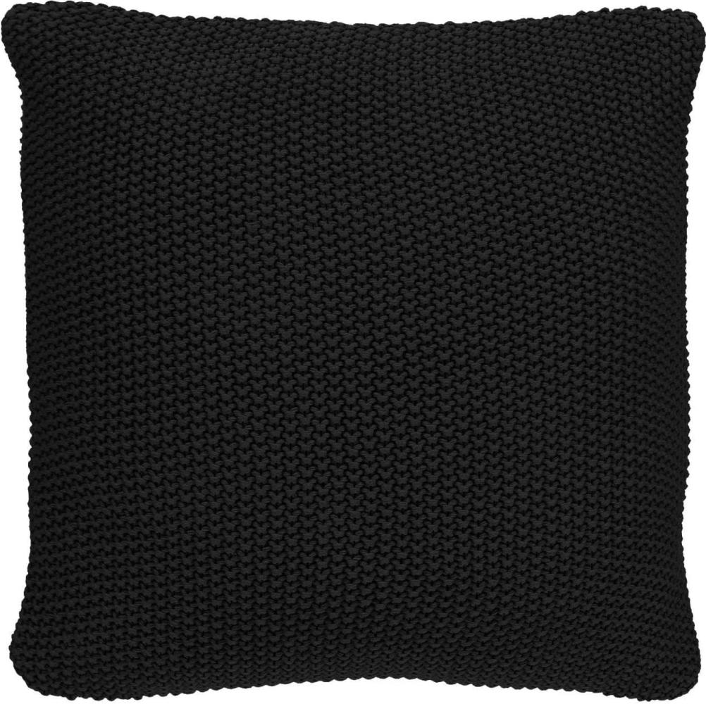 Marc O Polo Strick Dekokissen Plaid Nordic Knit black | Dekokissen 50x50 cm Bild 1